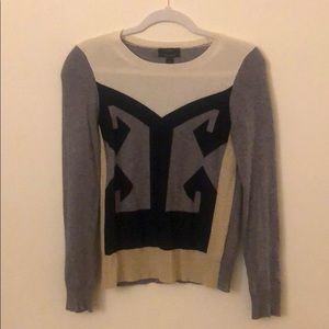 Beautiful J crew sweater with geometric patterns